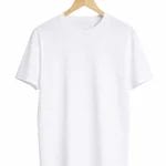 Solid Color Drop Shoulder T-Shirt White Color